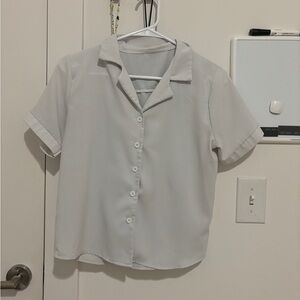 White shirt sleeve button down size S